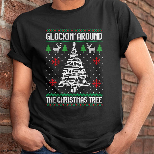 Christmas Shirts for Family, Funny christmas shirts, Christmas Unisex T-Shirt/Hoodie/Sweatshirt HLT00 - Funny Guns Ugly Christmas Sweaters for Gun Lovers Men Women T-Shirt