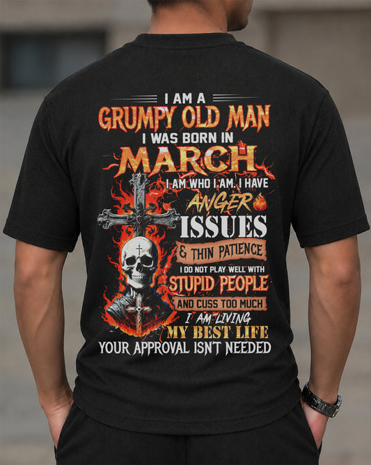 MARCH - I AM A GRUMPY OLD MAN - BIRTHDAY CASUAL SUIT FOR MEN - DTSM03 (SKU2607-235-03)| Waffle casual suit M13