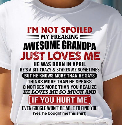 APRIL - AWESOME GRANDPA LOVES ME - GIFT FOR GRANDDAUGHTER FROM GRANDPA - DTSM04 (SKU09-127-04)