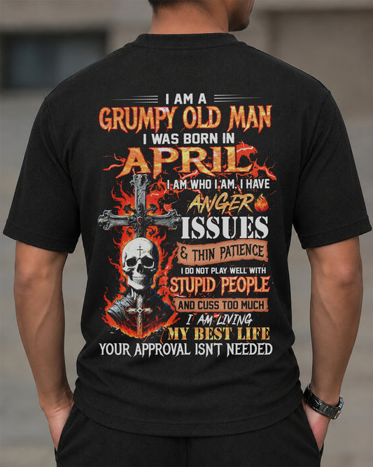 APRIL - I AM A GRUMPY OLD MAN - BIRTHDAY CASUAL SUIT FOR MEN - DTSM04 (SKU2607-235-04)| Waffle casual suit M13