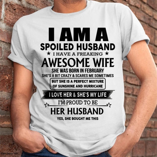 Lucky Man, Awesome Wife - Perfect T-Shirt From Wife DTSM02 (SKU-HUS-TS-02)