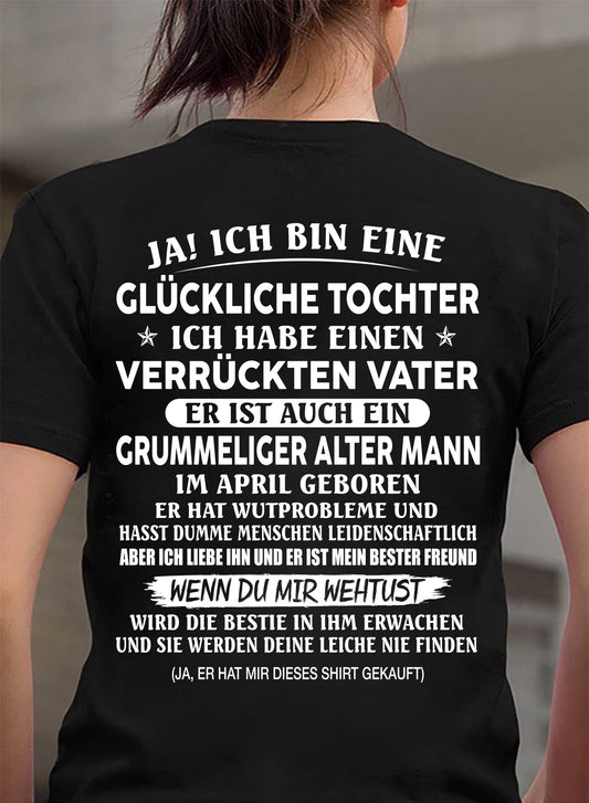APRIL – VERRÜCKTER VATER & GRUMMELIGER ALTER MANN – LUSTIGES GESCHENK FÜR TOCHTER VON PAPA - DTSM04 (SKU2605-168-04)