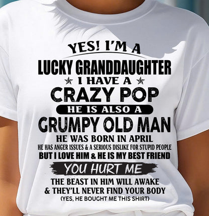 APRIL - LUCKY GRANDDAUGHTER OF CRAZY POP - PERFECT GIFT FOR YOUR GRANDDAUGHTER FROM POP - DTSM04 (SKU12-39-04)