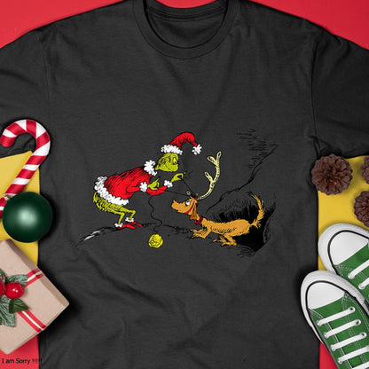 Christmas Shirts for Family, Funny christmas shirts, Christmas Unisex T-Shirt/Hoodie/Sweatshirt HLT00 - Dr. Seuss Reindeer T-shirt T-Shirt