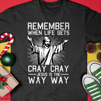 Christmas Shirts for Family, Funny christmas shirts, Christmas Unisex T-Shirt/Hoodie/Sweatshirt HLT00 - Jesus Is The Way Christmas Funny Faith Religious Christian T-Shirt