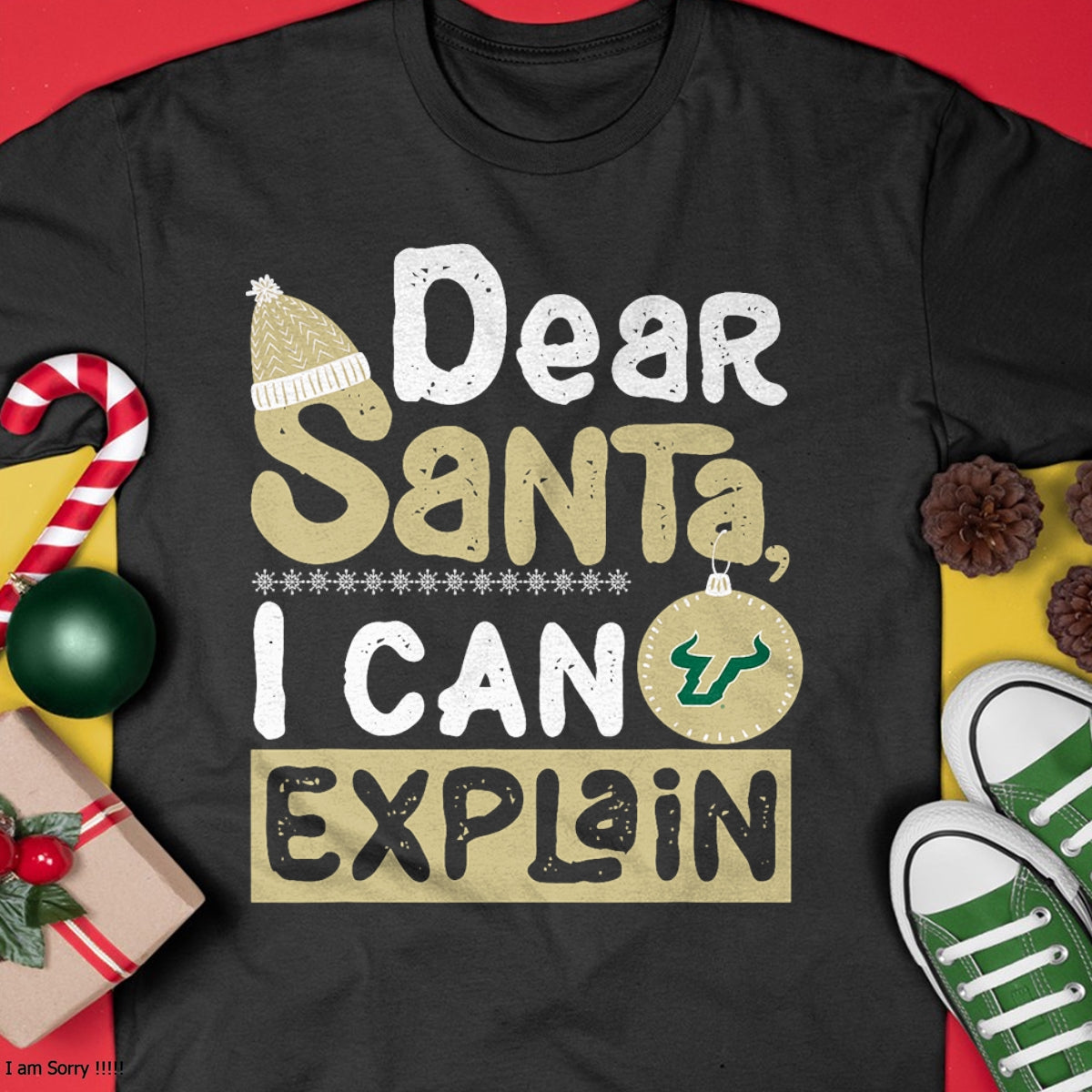 Christmas Shirts for Family, Funny christmas shirts, Christmas Unisex T-Shirt/Hoodie/Sweatshirt HLT00 - South Florida Bulls Dear Santa Explain Funny Ugly Christmas T-Shirt