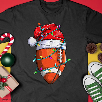 Christmas Shirts for Family, Funny christmas shirts, Christmas Unisex T-Shirt/Hoodie/Sweatshirt HLT00 - Santa Sports Design For Men Boys Christmas Football Player T-Shirt