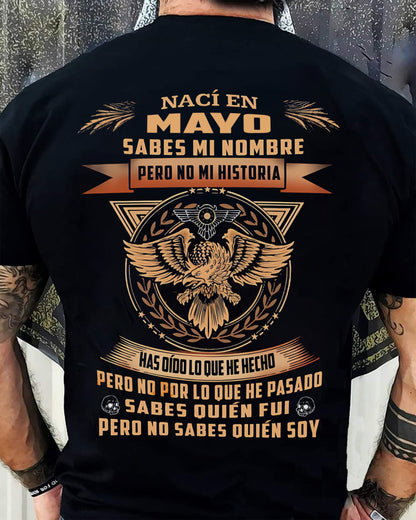 Camiseta de Hombre Nacido en Mayo con Frases Inspiradoras - DTSM05 (SKU07-71-05)