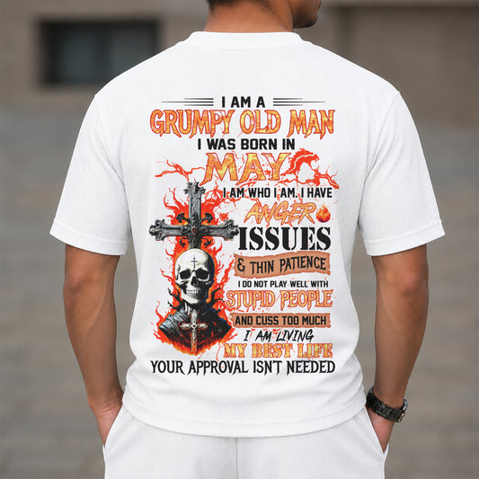 MAY - I AM A GRUMPY OLD MAN - BIRTHDAY CASUAL SUIT FOR MEN - DTSM05 (SKU2607-237-05)| Waffle casual suit M13