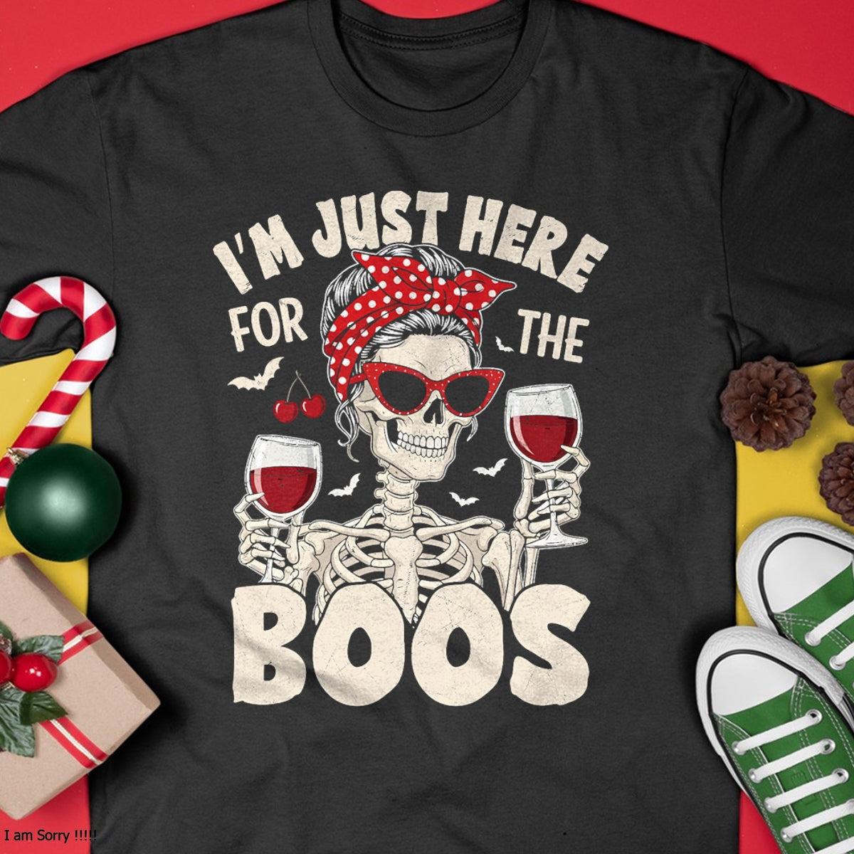 Hallowen Shirts for Family, Funny hallowen shirts, Hallowen Unisex T-Shirt/Hoodie/Sweatshirt HLT00 - Women Halloween Funny I'm Just Here for The Boos Skeleton T-Shirt