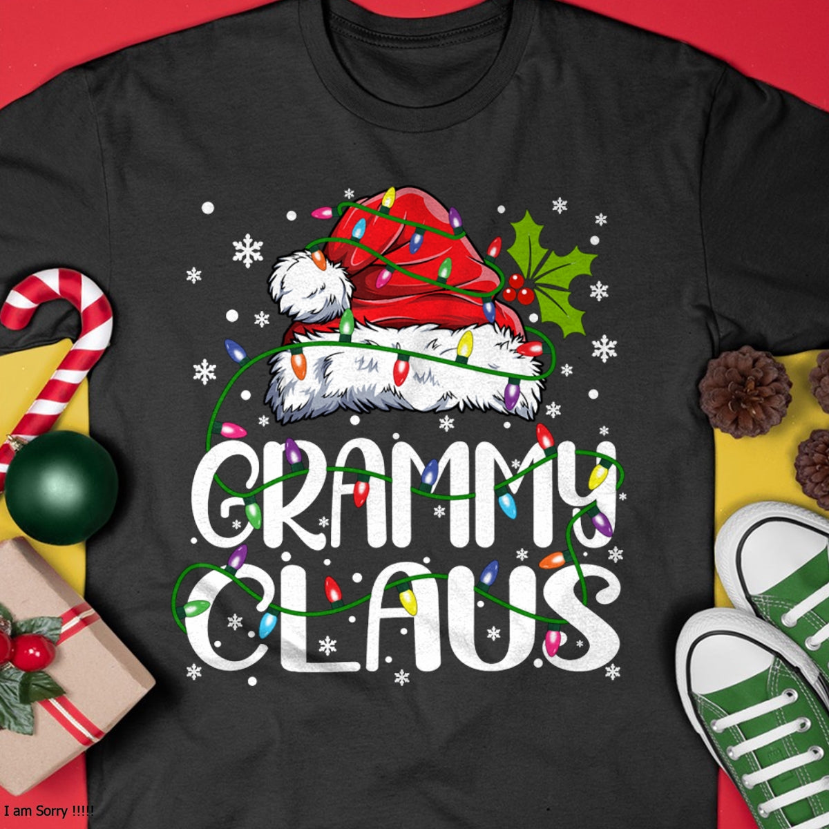 Christmas Shirts for Family, Funny christmas shirts, Christmas Unisex T-Shirt/Hoodie/Sweatshirt HLT00 - Grammy Claus Shirt Christmas Lights Pajama Family Matching Long Sleeve T-Shirt