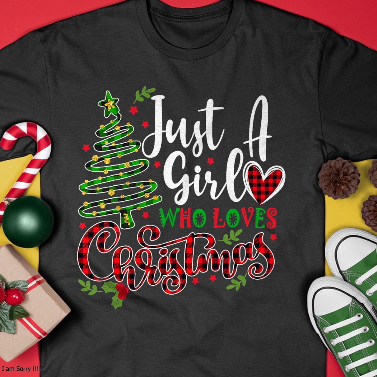 Christmas Shirts for Family, Funny christmas shirts, Christmas Unisex T-Shirt/Hoodie/Sweatshirt HLT00 - Just a Girl who Loves Christmas a Gift for XMAS Women Girls T-Shirt