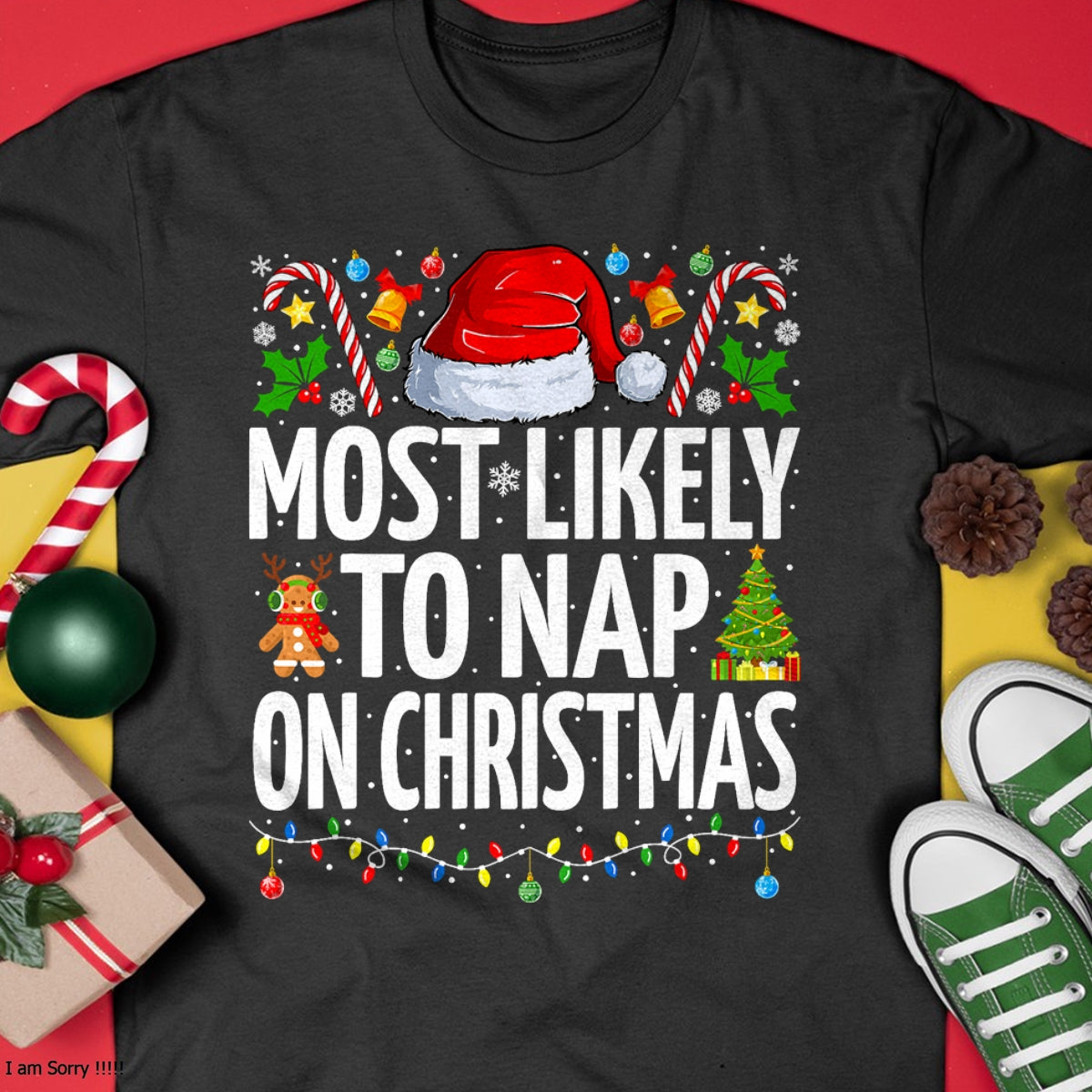 Christmas Shirts for Family, Funny christmas shirts, Christmas Unisex T-Shirt/Hoodie/Sweatshirt HLT00 - Most Likely To Nap On Christmas Funny Family Christmas T-Shirt