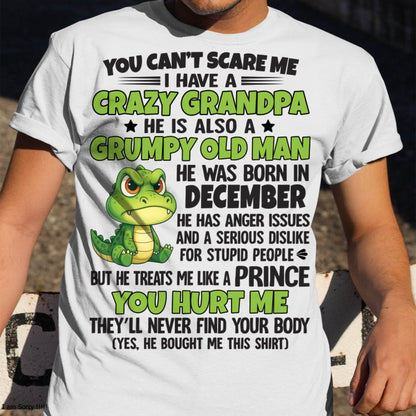 DECEMBER - YOU CAN’T SCARE ME - GIFT FOR GRANDSON FROM GRANDPA - DTSM12 (SKU09-121-12)