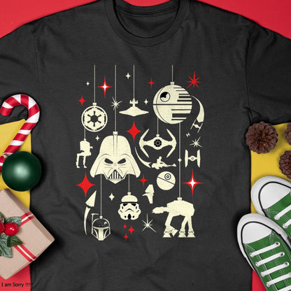 Christmas Shirts for Family, Funny christmas shirts, Christmas Unisex T-Shirt/Hoodie/Sweatshirt HLT00 - Star Wars Galactic Empire Ornaments Holiday T-Shirt