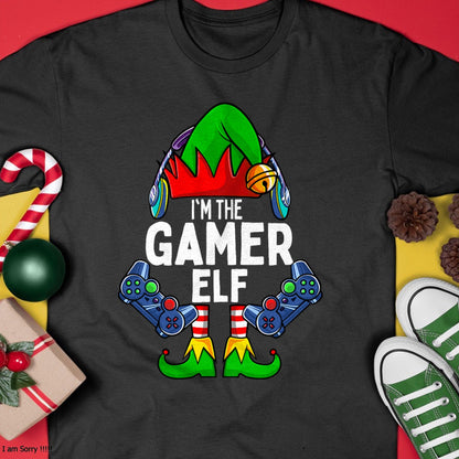 Christmas Shirts for Family, Funny christmas shirts, Christmas Unisex T-Shirt/Hoodie/Sweatshirt HLT00 - Gamer Elf Matching Family Christmas T-Shirt