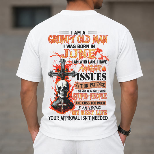 JUNE - I AM A GRUMPY OLD MAN - BIRTHDAY CASUAL SUIT FOR MEN - DTSM06 (SKU2607-237-06)| Waffle casual suit M13