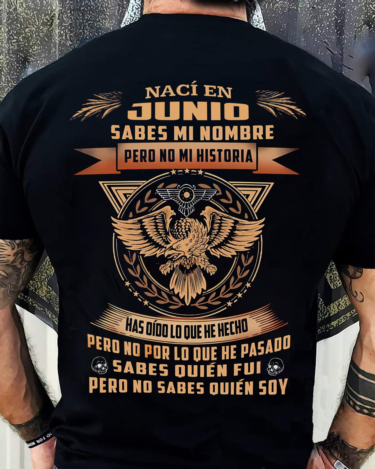 Camiseta de Hombre Nacido en Junio con Frases Inspiradoras - DTSM06 (SKU07-71-06)