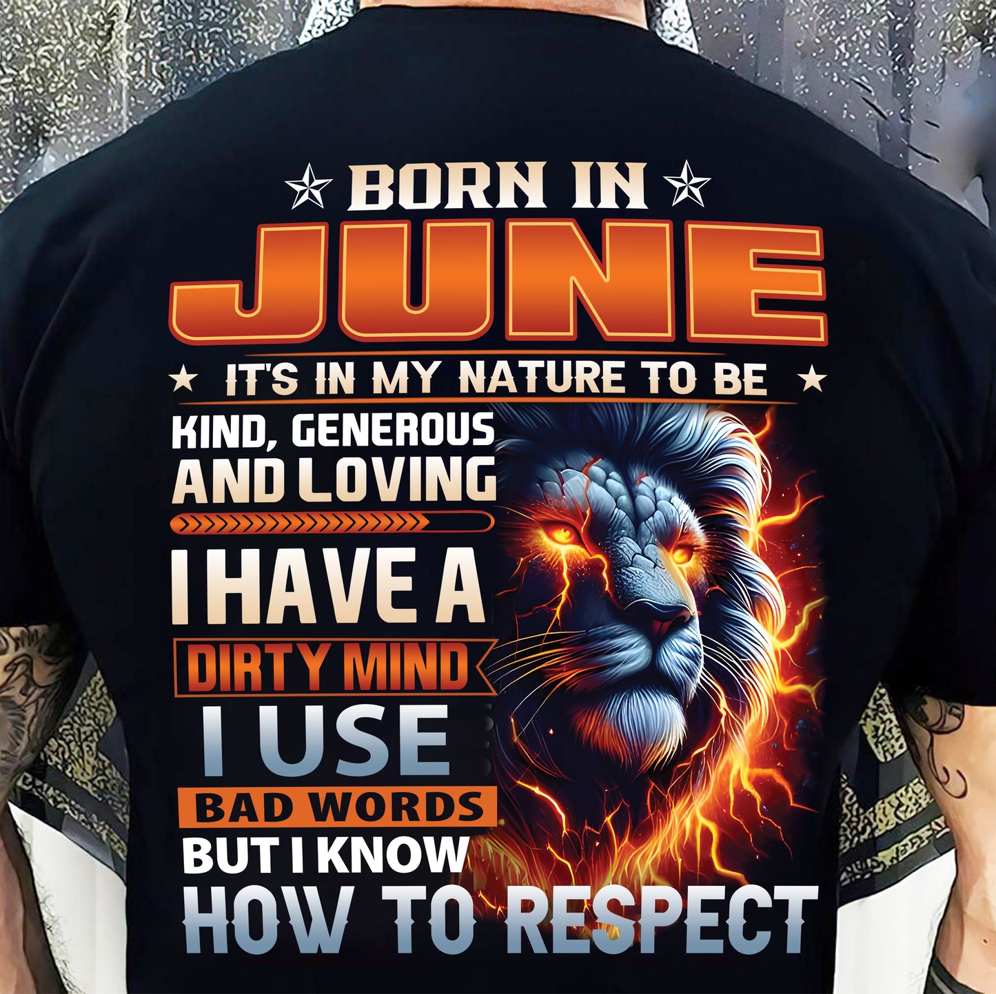 JUNE - DIRTY MIND BUT KNOWS RESPECT - BIRTHDAY T-SHIRT FOR MEN - DTSM06 (SKU08-84-06)