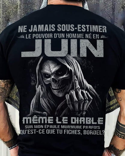 NE JAMAIS SOUS-ESTIMER LE POUVOIR D'UN HOMME NÉ EN JUIN Fr06 male (SKU08-61-06)