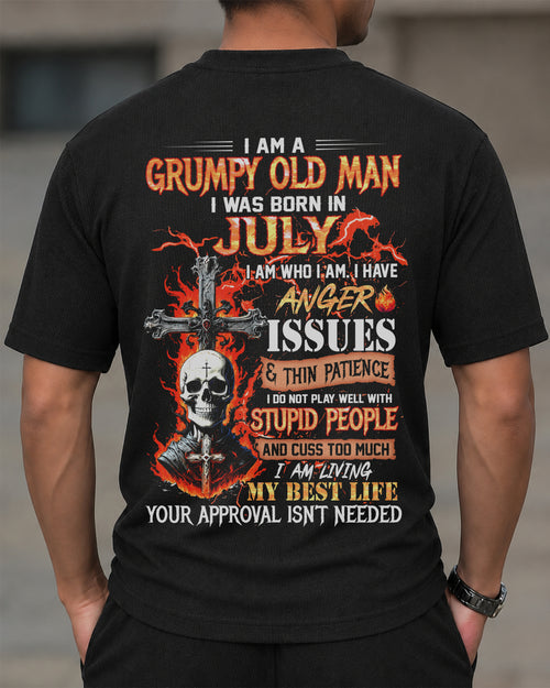 JULY - I AM A GRUMPY OLD MAN - BIRTHDAY CASUAL SUIT FOR MEN - DTSM07 (SKU2607-235-07)| Waffle casual suit M13