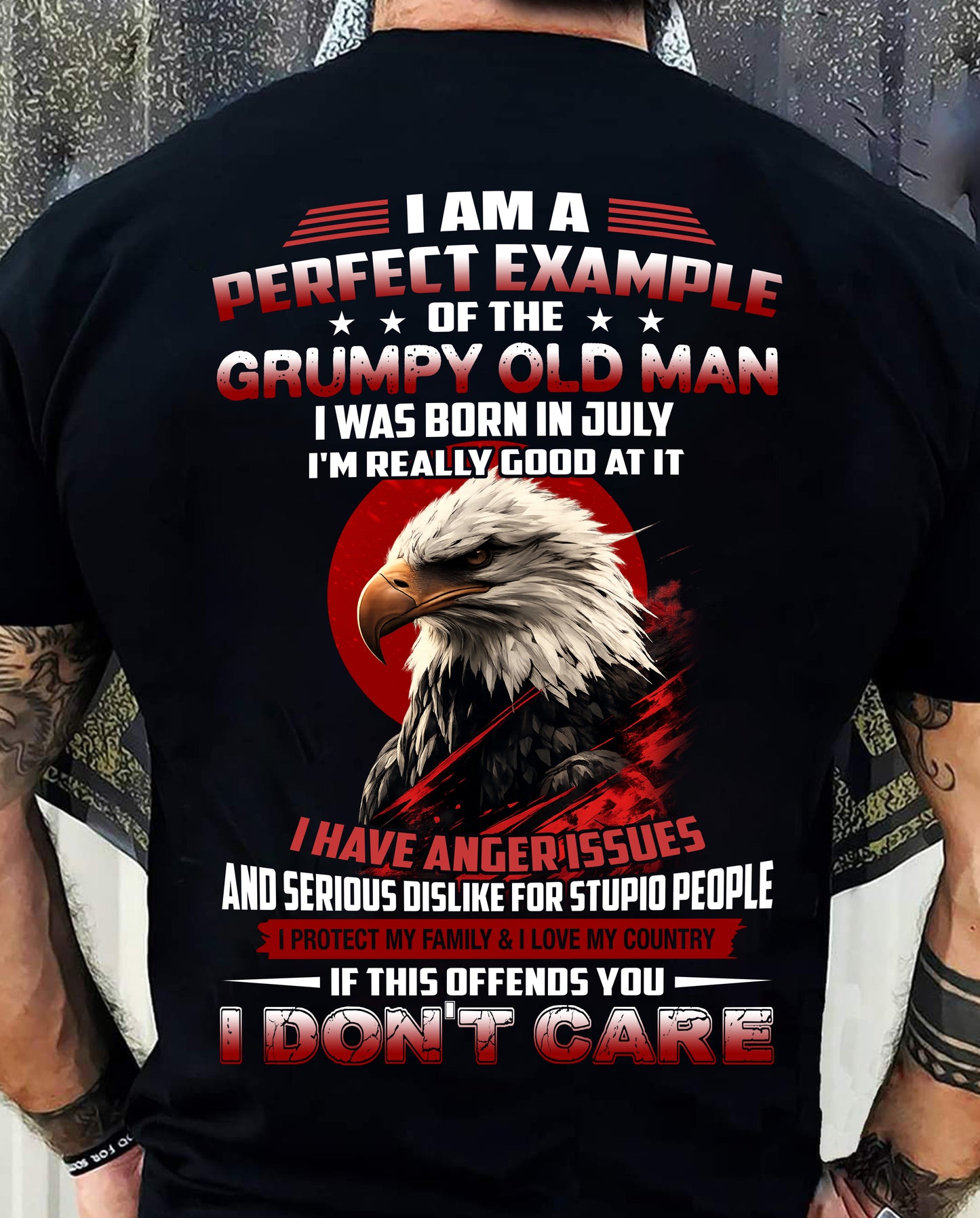 JULY - I AM A PERFECT EXAMPLE OF THE GRUMPY OLD MAN - T SHIRT FOR MEN - DTSM07 (SKU26T-01299-07)