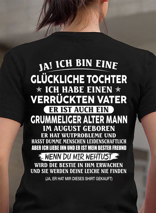 AUGUST – VERRÜCKTER VATER & GRUMMELIGER ALTER MANN – LUSTIGES GESCHENK FÜR TOCHTER VON PAPA - DTSM08 (SKU2605-168-08)