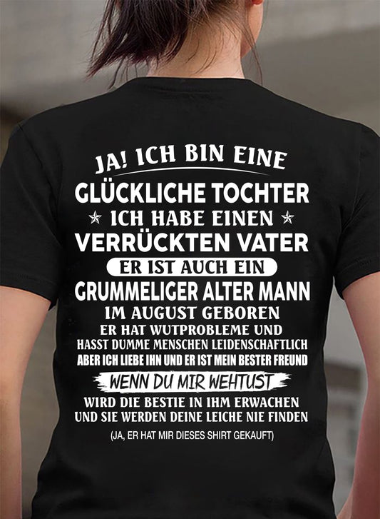 AUGUST – VERRÜCKTER VATER & GRUMMELIGER ALTER MANN – LUSTIGES GESCHENK FÜR TOCHTER VON PAPA - DTSM08 (SKU2605-168-08)