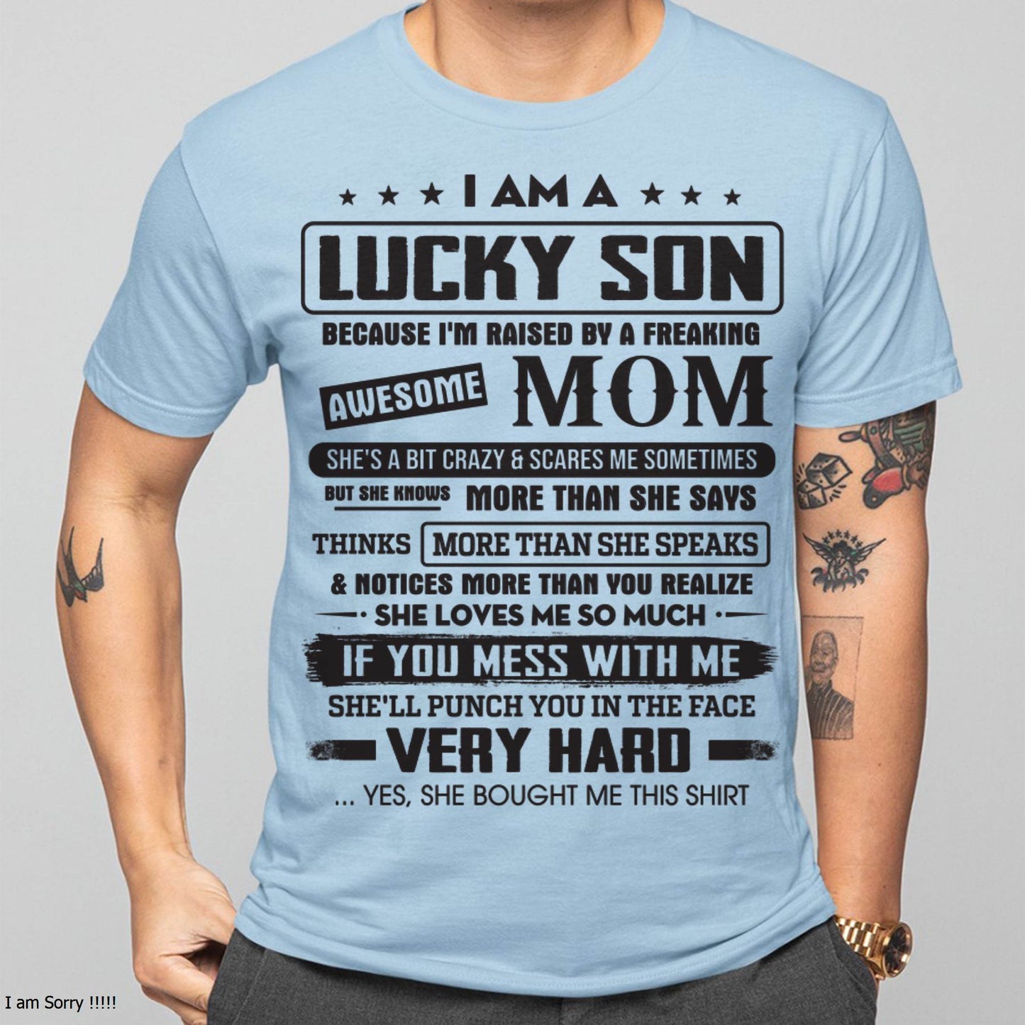 Lucky Son of Awesome Mom - Perfect Gift For Your Son - DTSM00 (SKU08-52-00)