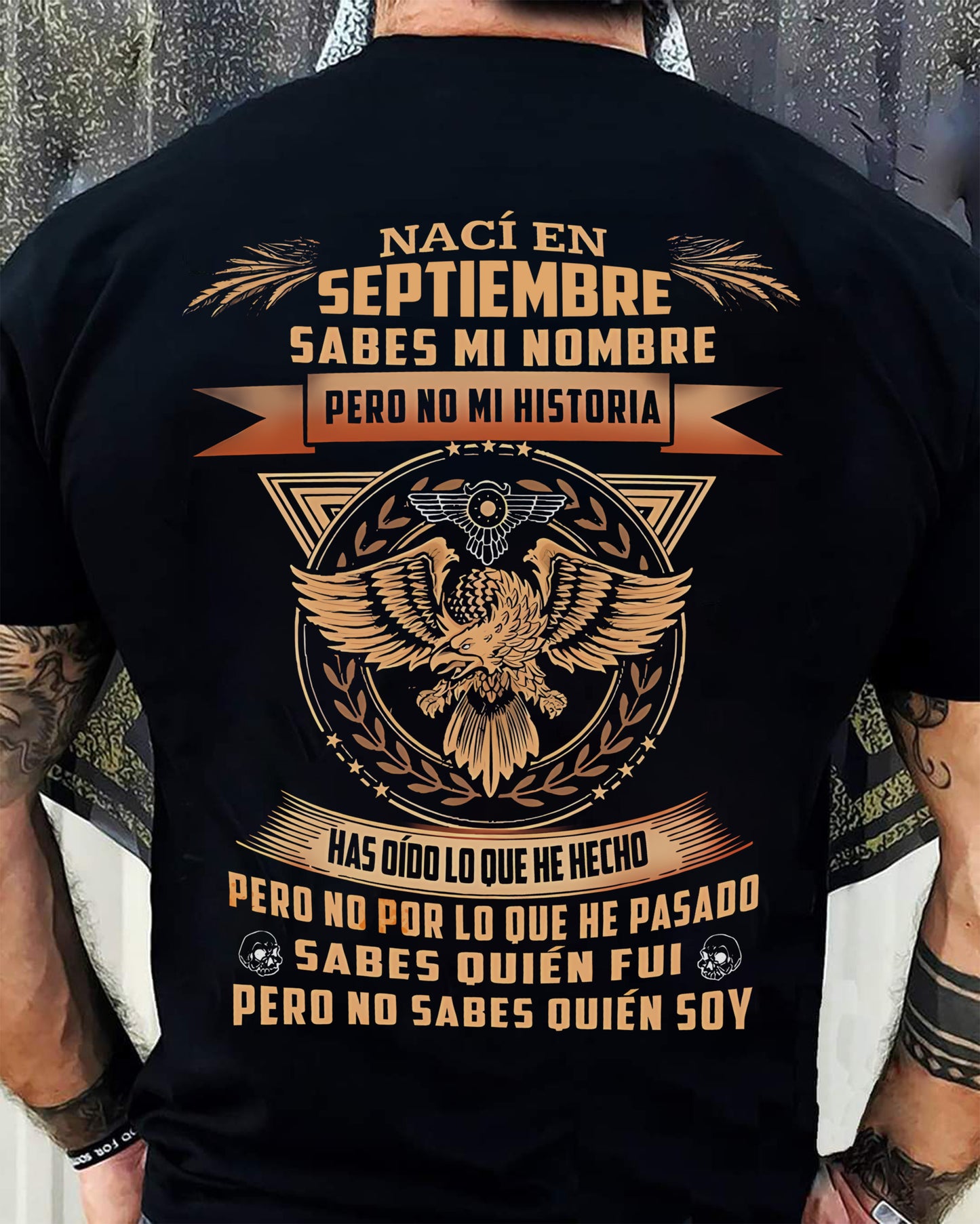 Camiseta de Hombre Nacido en Septiembre con Frases Inspiradoras - DTSM09 (SKU07-71-09)
