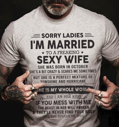 Sexy October Wife - Perfect T-Shirt From Wife DTSM10 (SKU-07-120-10)