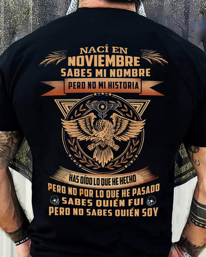 Camiseta de Hombre Nacido en Noviembre con Frases Inspiradoras - DTSM11 (SKU07-71-11)