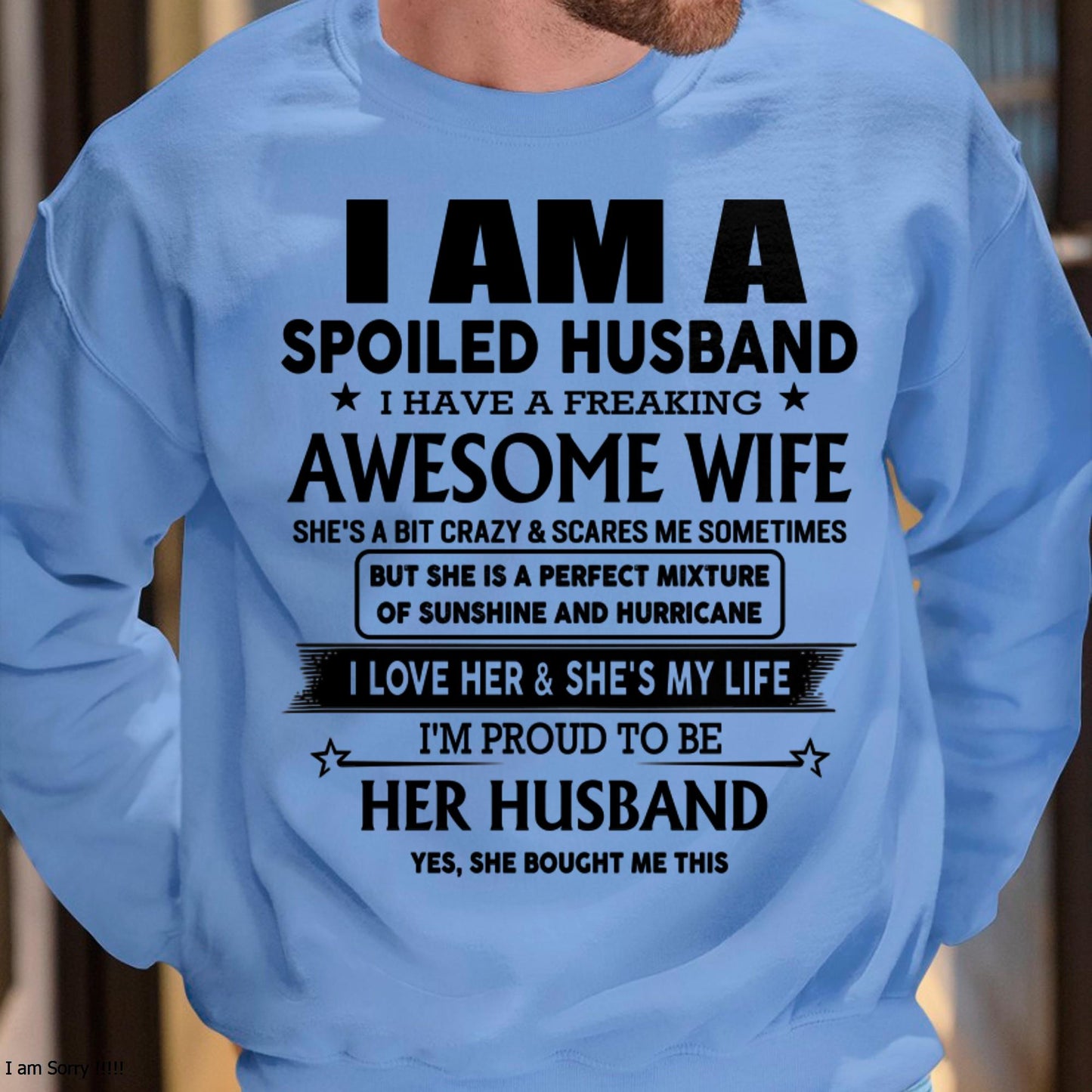 Lucky Man, Awesome Wife - Perfect T-Shirt For Your Husband DTSM00 (SKU-HUS-TS-00)