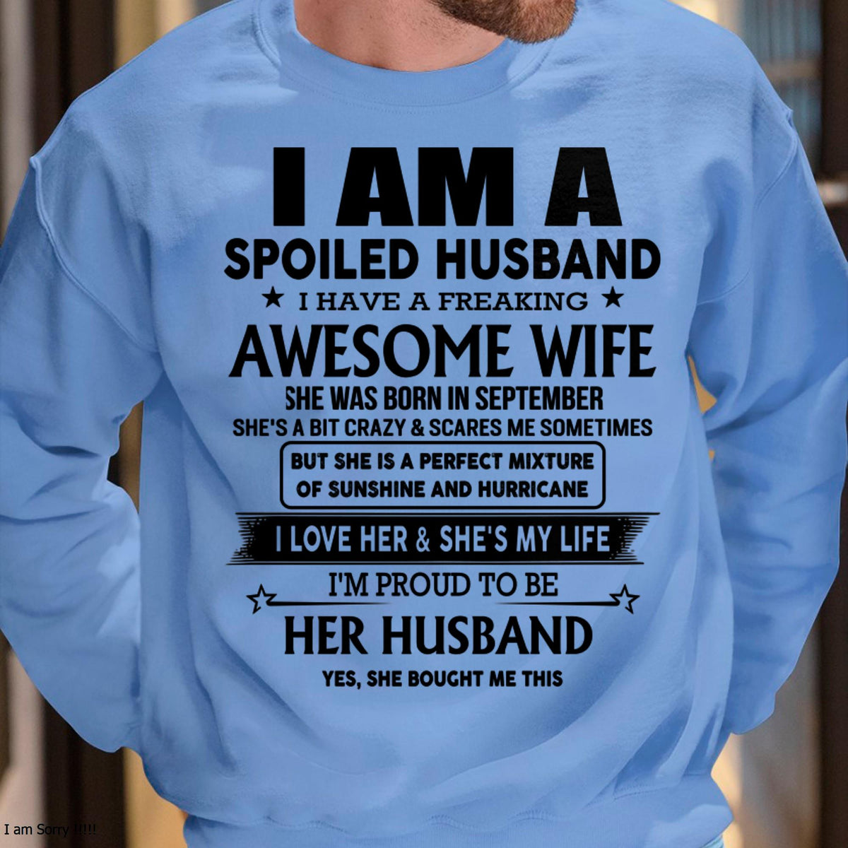 Lucky Man, Awesome Wife - Perfect T-Shirt From Wife DTSM09 (SKU-HUS-TS-09)