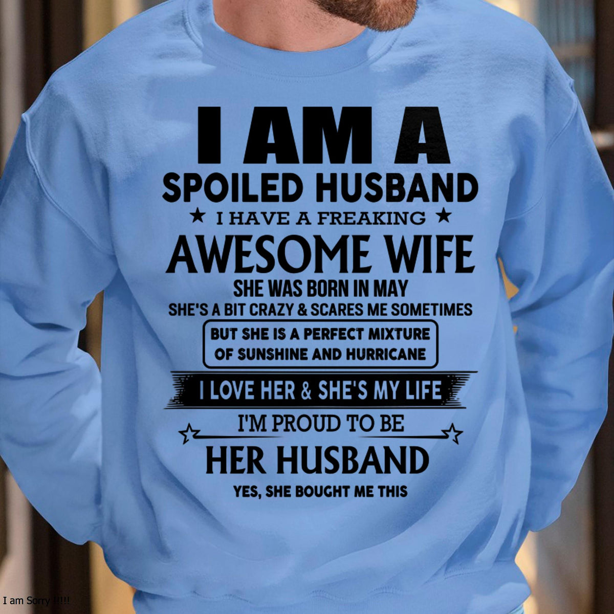 Lucky Man, Awesome Wife - Perfect T-Shirt From Wife DTSM05 (SKU-HUS-TS-05)