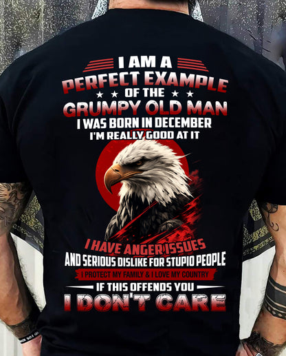 DECEMBER - I AM A PERFECT EXAMPLE OF THE GRUMPY OLD MAN - T SHIRT FOR MEN - DTSM12 (SKU26T-01299-12)