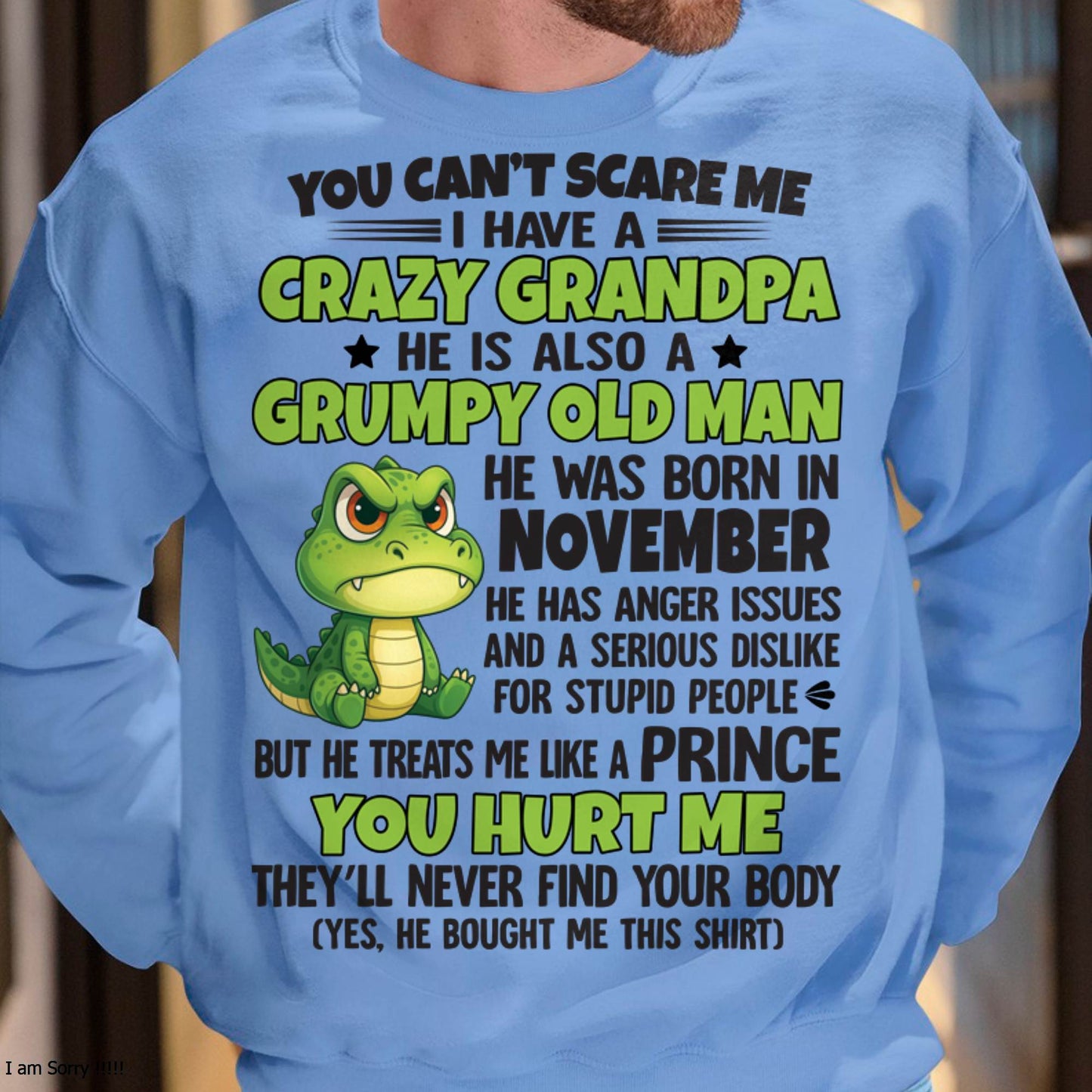 NOVEMBER - YOU CAN’T SCARE ME - GIFT FOR GRANDSON FROM GRANDPA - DTSM11 (SKU09-121-11)