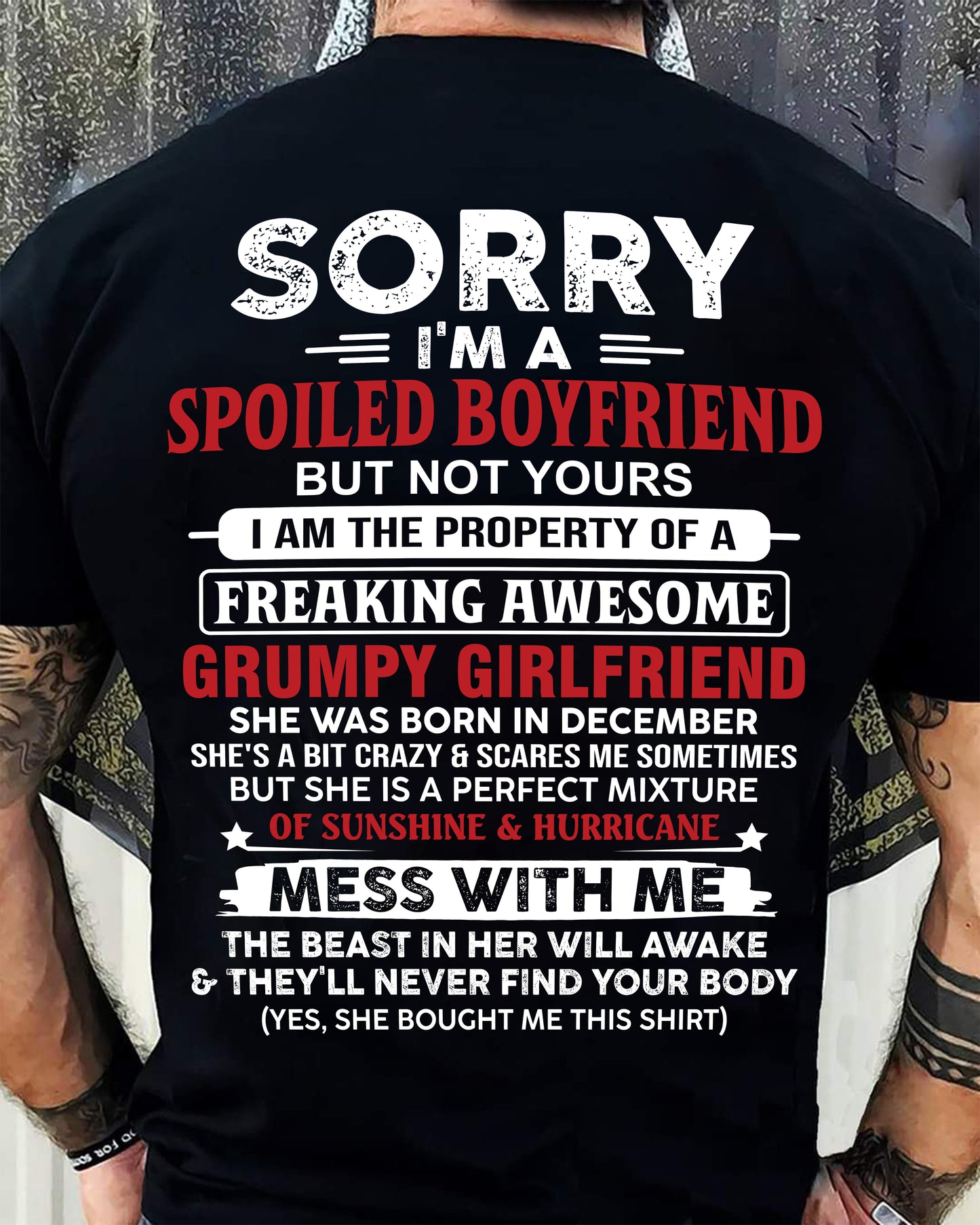 December - Spoiled Boyfriend - Perfect Gift From Girlfriend - DTSM12 (SKU11-18-12)