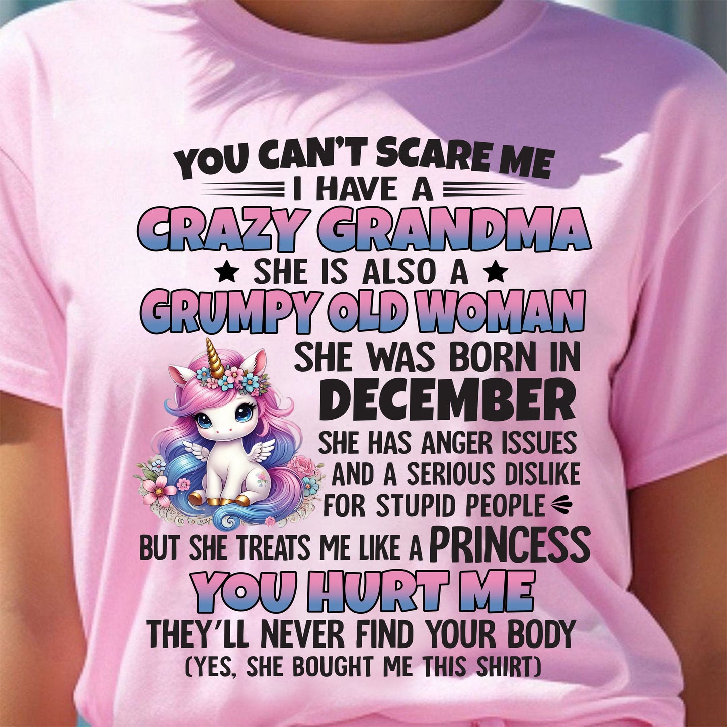 DECEMBER - YOU CAN'T SCARE ME - GIFT FROM GRANDMA - DTSM12 (SKU09-106-12)