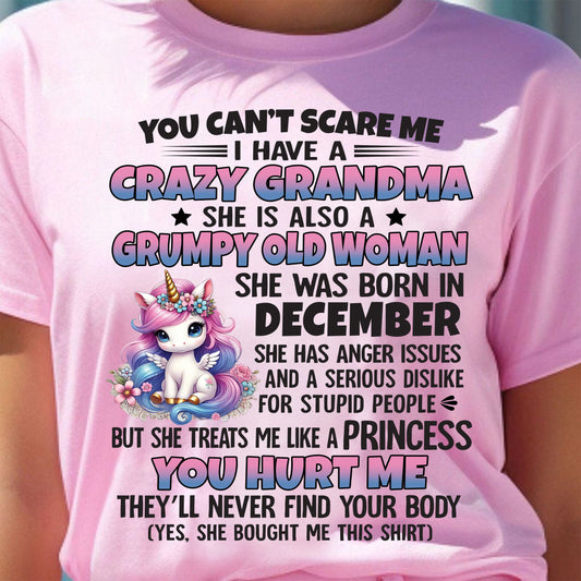 DECEMBER - YOU CAN'T SCARE ME - GIFT FROM GRANDMA - DTSM12 (SKU09-106-12)