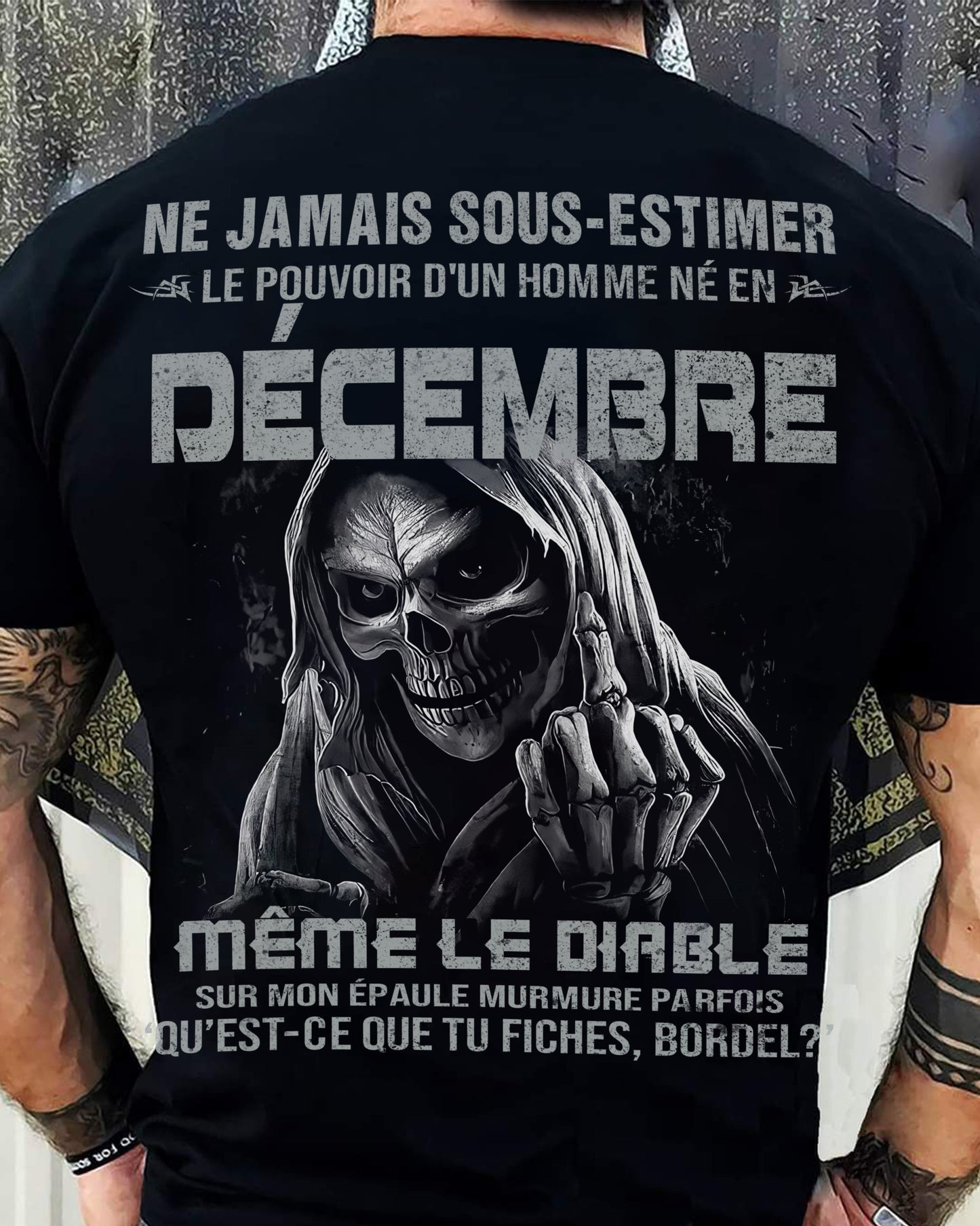 NE JAMAIS SOUS-ESTIMER LE POUVOIR D'UN HOMME NÉ EN DÉCEMBRE Fr12 male (SKU08-61-12)