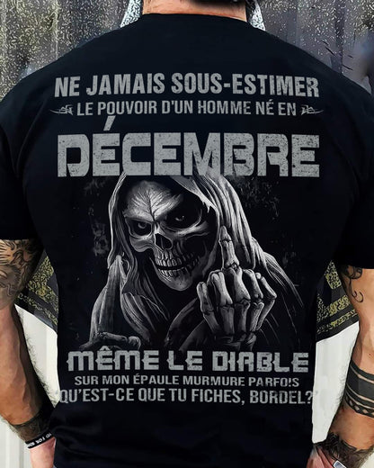 NE JAMAIS SOUS-ESTIMER LE POUVOIR D'UN HOMME NÉ EN DÉCEMBRE Fr12 male (SKU08-61-12)