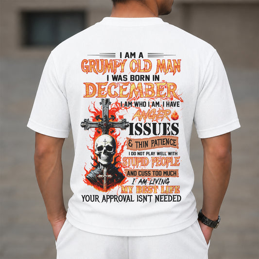 DECEMBER - I AM A GRUMPY OLD MAN - BIRTHDAY CASUAL SUIT FOR MEN - DTSM12 (SKU2607-237-12)| Waffle casual suit M13