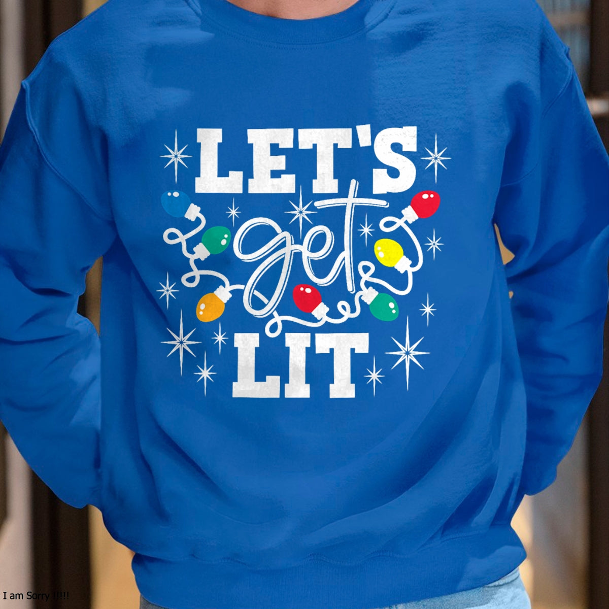 Christmas Shirts for Family, Funny christmas shirts, Christmas Unisex T-Shirt/Hoodie/Sweatshirt HLT00 - Let's Get Lit Drinking Santa Hat Christmas Lights Funny T-Shirt