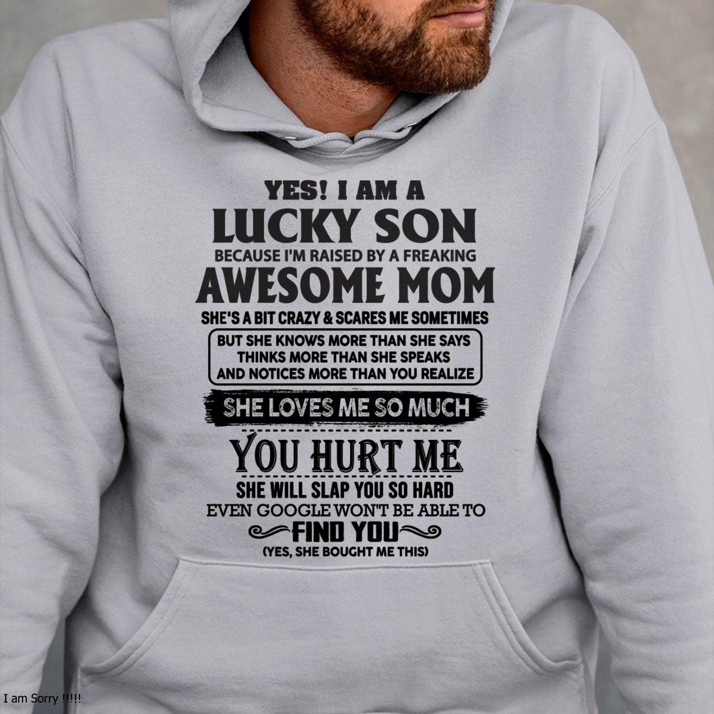 Lucky Son Of Awesome Mom Shirt - Perfect Gift For Your Son DTSM00 (SKU-LKW-00)