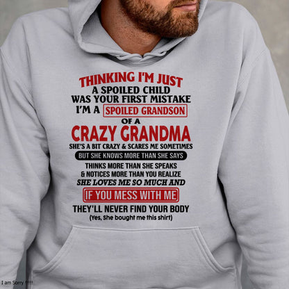 I'M A SPOILED GRANDSON OF A CRAZY GRANDMA - From Grandma - NTTD00 (SKU-GMS1-NTT00)