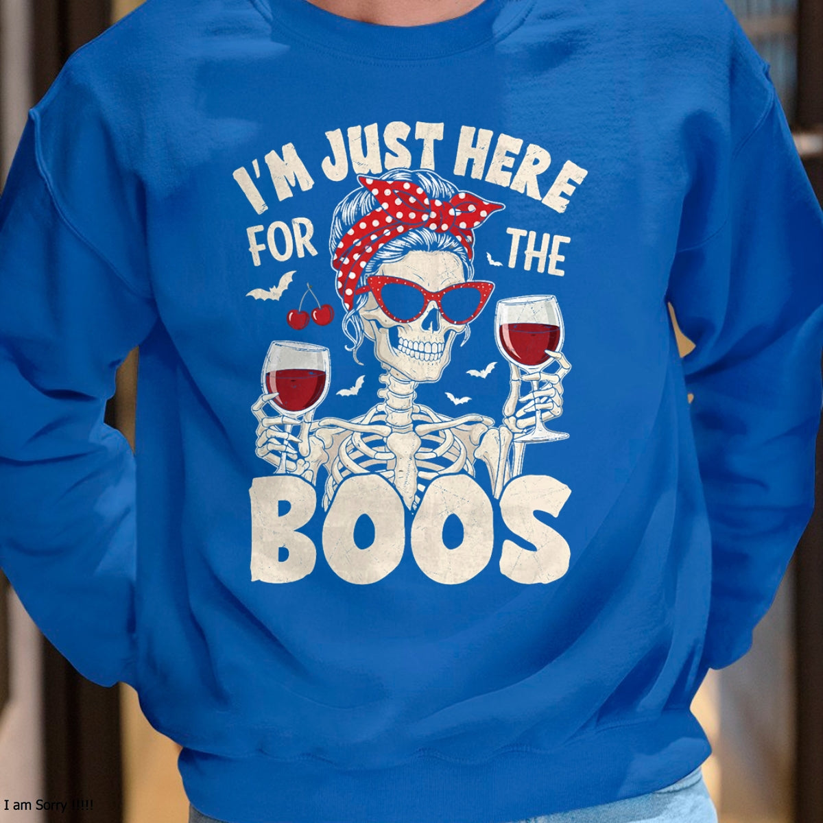 Hallowen Shirts for Family, Funny hallowen shirts, Hallowen Unisex T-Shirt/Hoodie/Sweatshirt HLT00 - Women Halloween Funny I'm Just Here for The Boos Skeleton T-Shirt