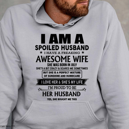 Lucky Man, Awesome Wife - Perfect T-Shirt From Wife DTSM07 (SKU-HUS-TS-07)