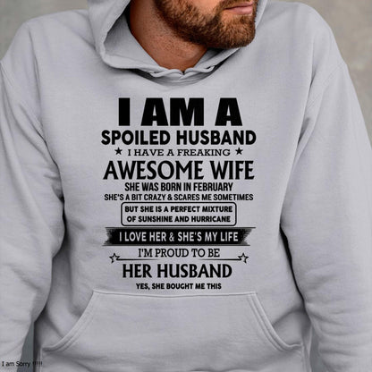 Lucky Man, Awesome Wife - Perfect T-Shirt From Wife DTSM02 (SKU-HUS-TS-02)