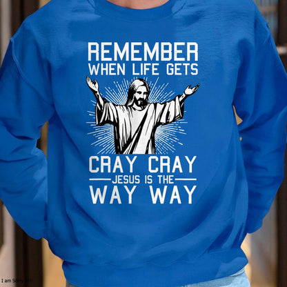 Christmas Shirts for Family, Funny christmas shirts, Christmas Unisex T-Shirt/Hoodie/Sweatshirt HLT00 - Jesus Is The Way Christmas Funny Faith Religious Christian T-Shirt